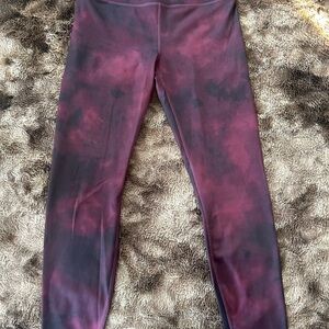 lululemon athletica Maroon and Black Leggings